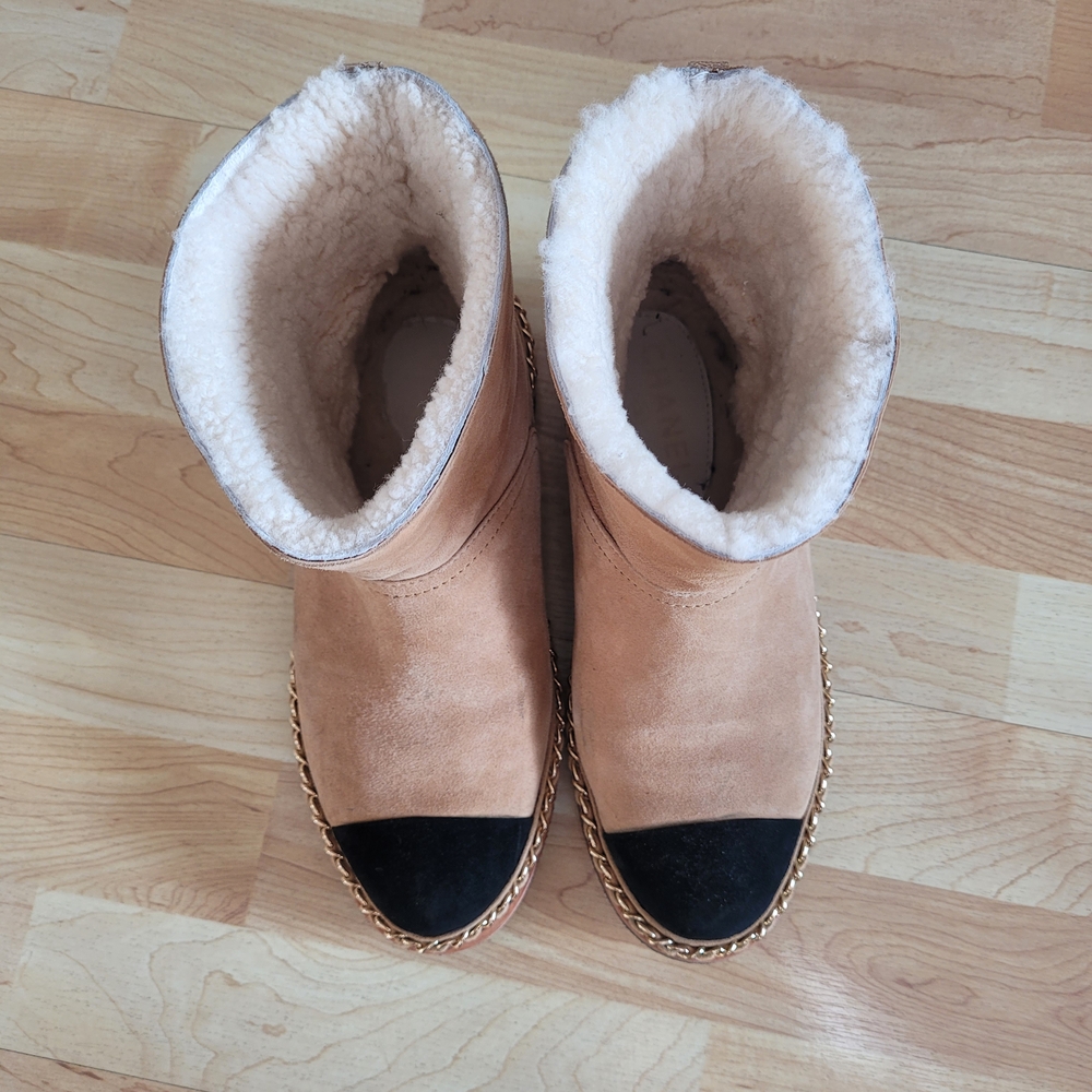 Tan and Black Women's Boots
